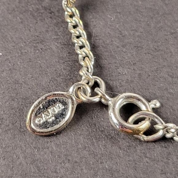 Chain Necklace Avon Vintage Silver Tone Knot 17" Spring Clasp Minimalist - Picture 4 of 10